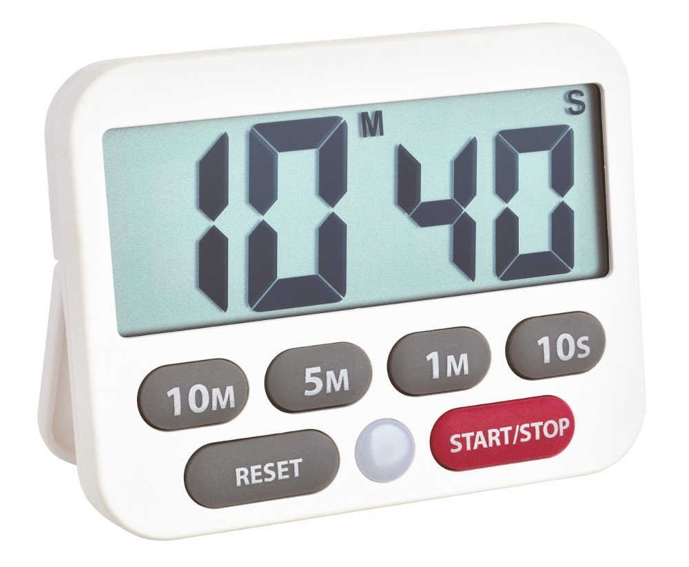 TFA 38.2038 Digital Timer und Stop Watch Kitchen Clock (White)