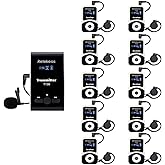Retekess T130 Wireless Tour Guide Audio System, Translation Equipment | for Church Court, Tour, Conference, Church Translation, Clear Sound Quality, 1 Transmitter 10 Receivers