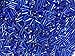 Czech Bugle Beads 40 gr / 1.4 oz Cobalt Blue Glass Tube Size #3 7mm