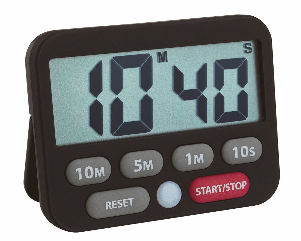 TFA 38.2038 Digital Timer und Stop Watch Kitchen Clock (Black)
