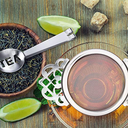 thumbnail image 2 of Empress Tea Strainers With Drip Bowls – 2pk Stainless Steel, Loose Leaf, Dishwasher Safe 2 of 5