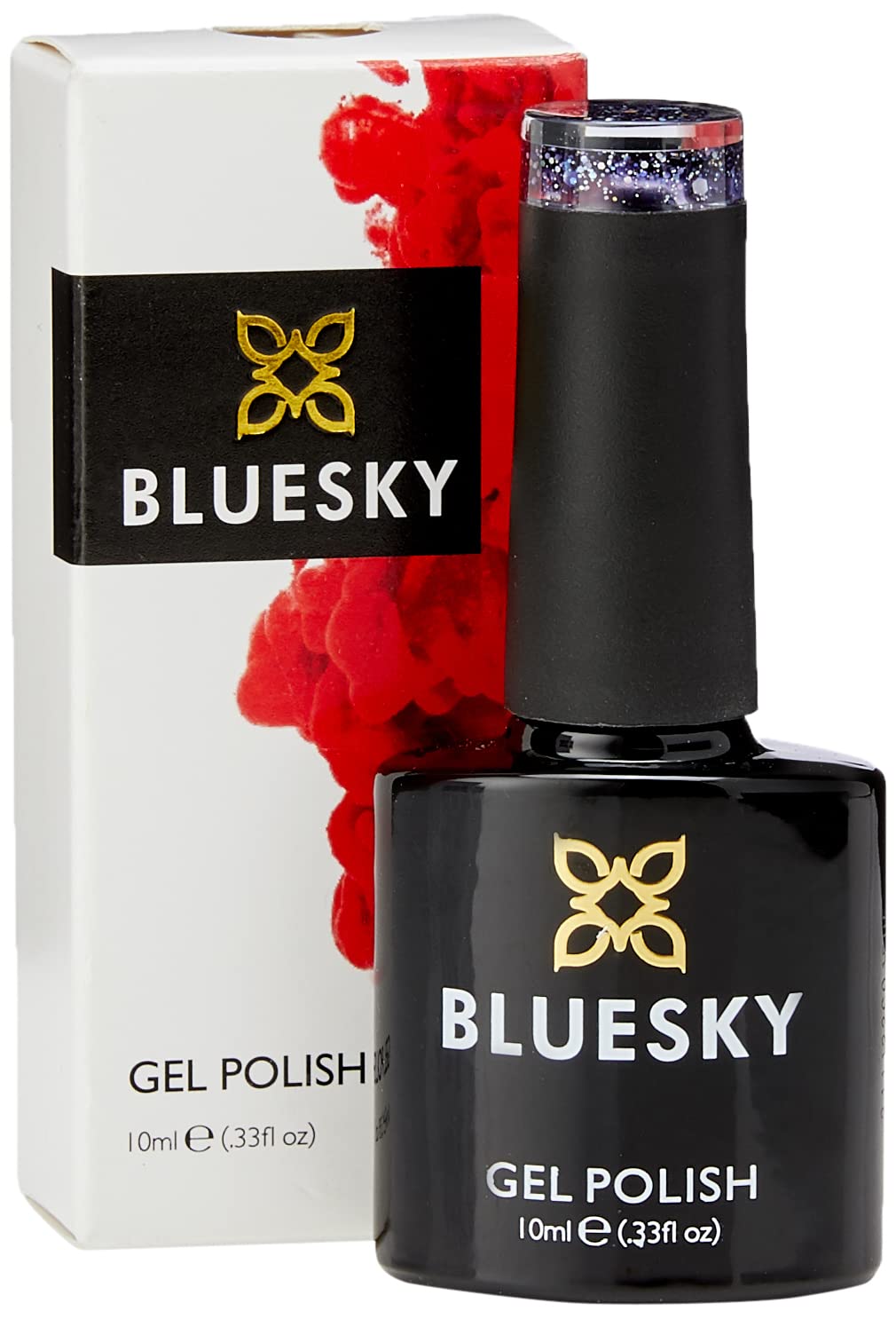 Bluesky Purple Chunky Glitter AMETHYST PURPLE - BLZ24 - UV/LED Soak Off Gel Nail Polish 10ml + 2 Diva World ® Shine Wipes for FREE