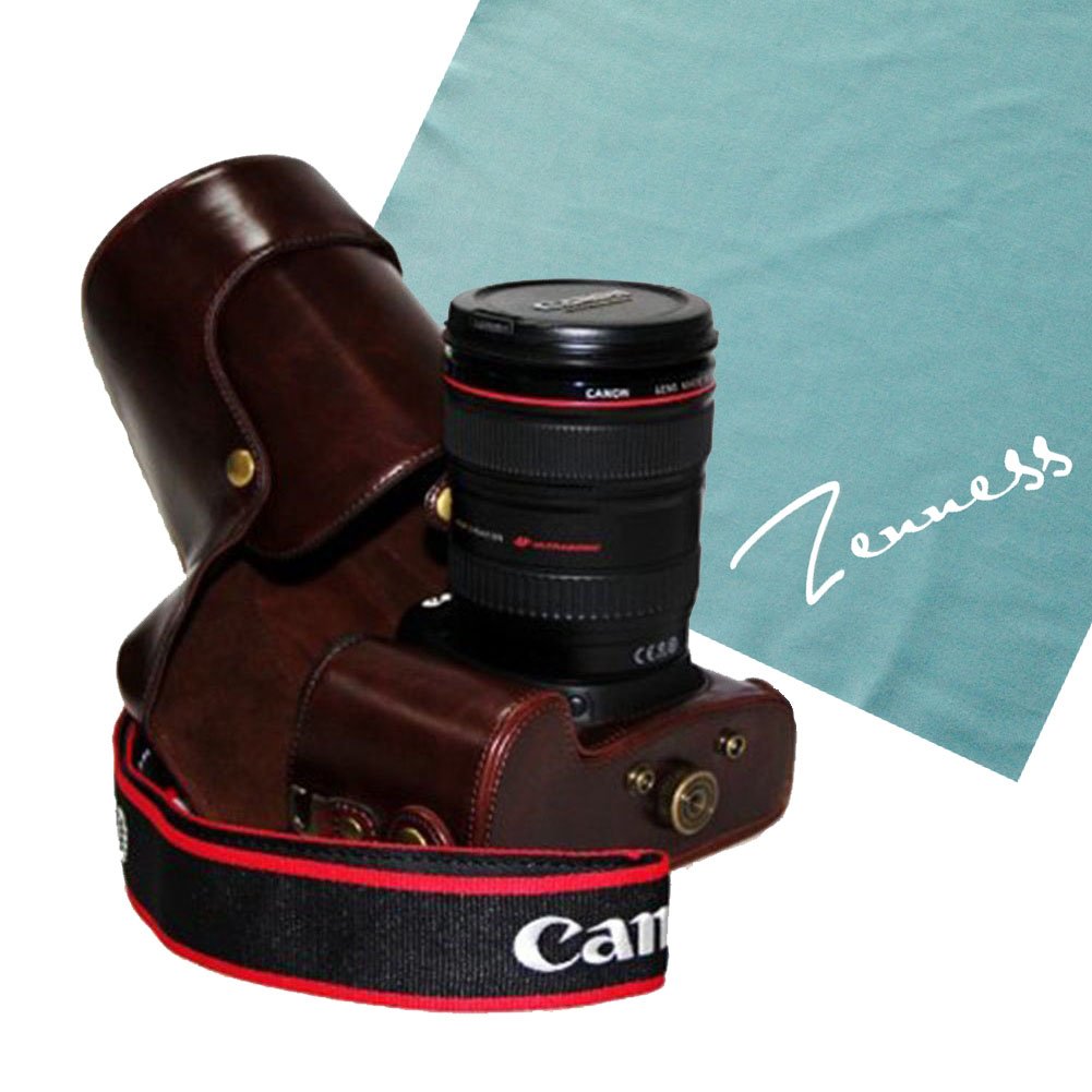 Zenness estilo retro de piel sintética funda para cámara Canon EOS ...