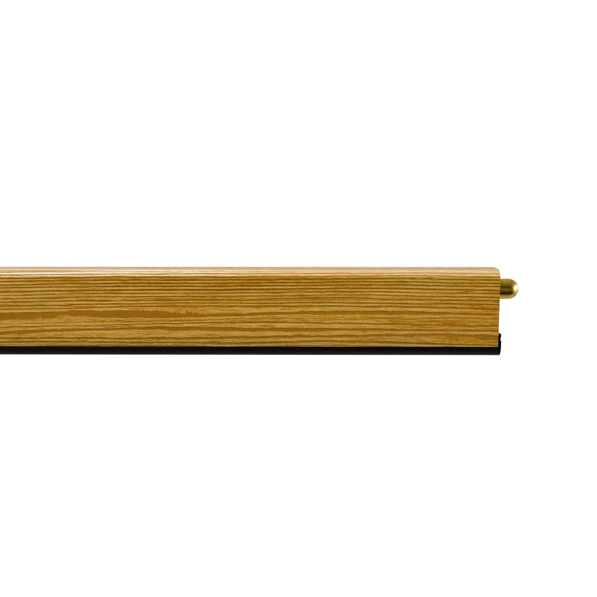 Amig - Automatic Screw-on weatherstrip - Rubber Closure - Stainless Steel Inner Mechanism and Brass Stop - Self-Leveling - Can be Cut to Size - 1 m - Oak - Aluminium