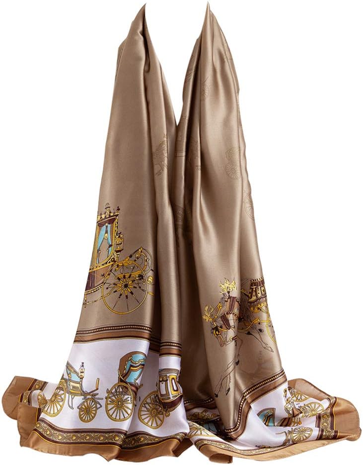 Bellonesc Silk Scarf 100% silk Long Lightweight Sunscreen Shawls for Women