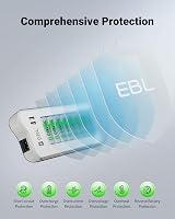 EBL 8 Bay Battery Charger with USB Ports 2800mAh AA Rechargeable Battery Set view 3