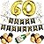 60th Birthday Party Pack â€“ Black & Gold Happy Birthday Bunting, Poms, and Swirls Pack- Birthday Decorations â€“ 60th Birthday Party Supplies