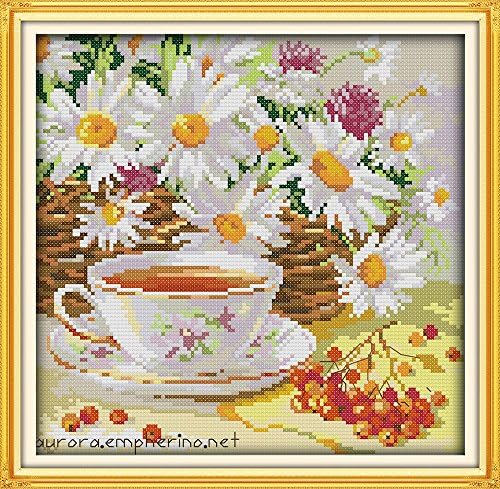 "Afternoon tea" Printed Tapestry / Cross Stitch Needlework Set