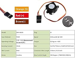 2Pcs DM-S0020 2.1g Ultra-Micro Servo Coreless Motor