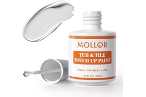 Mollor Tub and Tile Paint, High-Gloss White Tub Paint for Bathtub, Quick-Dry Porcelain Paint for Scratches & Chips on Porcelain, Acrylic, Ename(Ultra White)