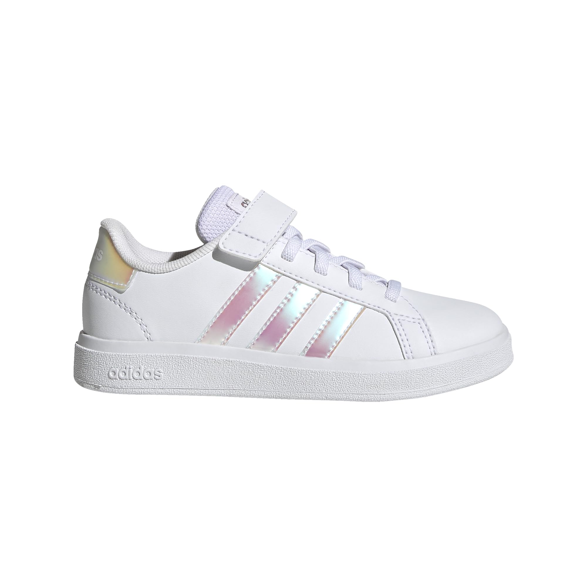 adidas Unisex-Child Grand Court 2.0 Elastic Lace and Top Strap Shoes Tennis