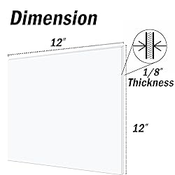 3 Pack Acrylic Sheet Plexiglass 12" x 12" x