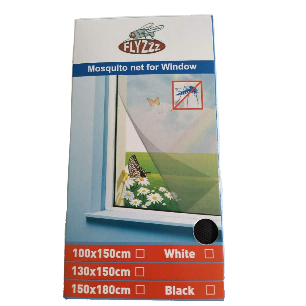 Hardware With Hook And Sticky Tape Fitted To Multiple Windows Approach 39 37x59 05 Inches Flyzzz Diy Self Adhesive Window Screen Netting Mesh Curtain 100x150cm 2 Pack White Window Hardware