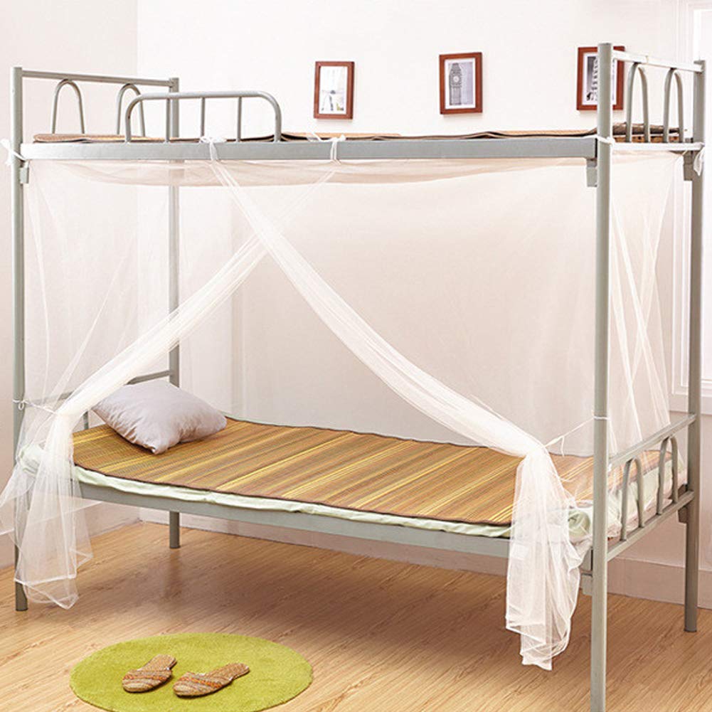 TOPINCN Mosquito Net Polyester Insect Mesh Net Square Single Bed Protect Netting Cover Fine Mesh Student Dormitory Sleep