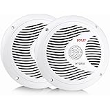 6.5 Inch Dual Marine Speakers - 2 Way Waterproof and Weather Resistant Outdoor Audio Stereo Sound System with 150 Watt Power,