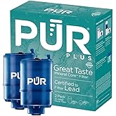 PUR PLUS Faucet Mount Replacement Filter 2-Pack, Genuine PUR Filter, 3-in-1 Powerful, Natural Mineral Filtration, Lead Removal, 6-Month Value, Blue (RF99992)