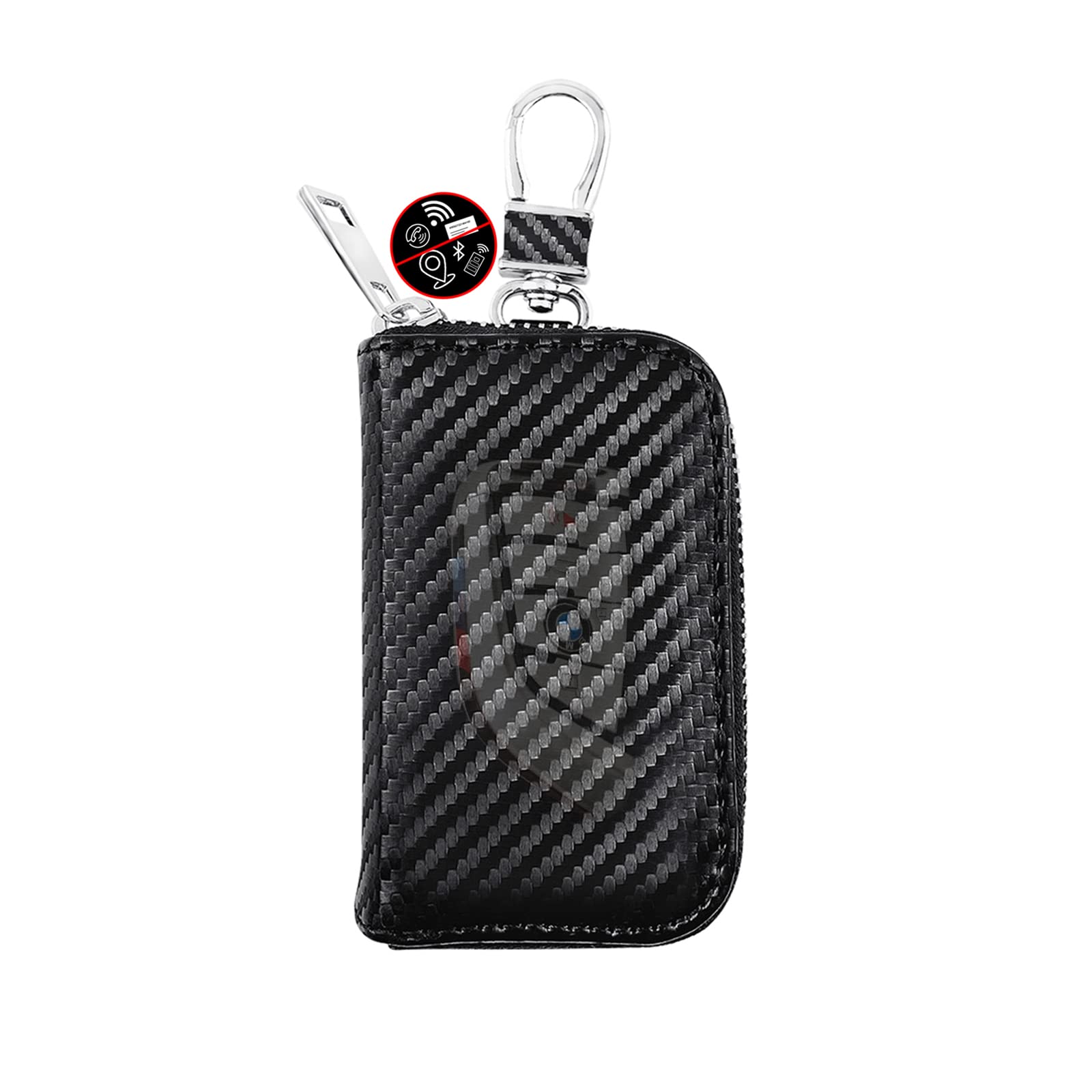 FOXNSK Faraday Car Key Case, Faraday Cage Car Key Protector RFID Signal Blocking Anti-Theft Pouch Anti-Hacking Case Blocker