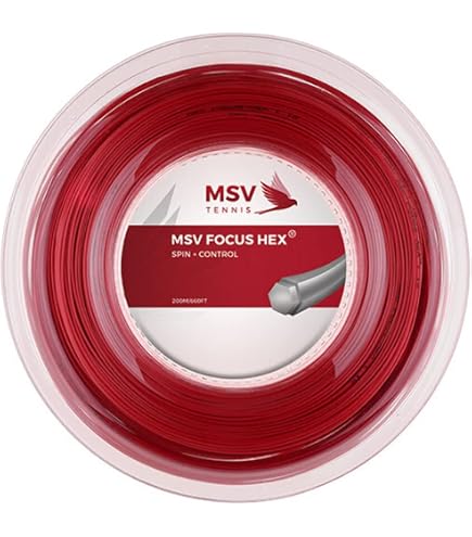 MSV Focus HEX Ultra Tennis String Set, 1.20 Gauge, Black