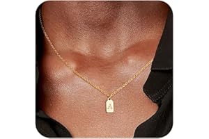 Yesteel Initial Necklaces for Women, Gold Initial A - Z Necklaces for Women Teen, Dainty 18k Real Gold Plated Letter Necklace for Women Trendy Gold Jewelry Gifts for Women Teen