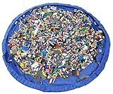 Dealglad 60 Inch Blue Large Portable Kids Children Infant Baby Play Mat Toys Storage Bags Organizer Quick Pouch