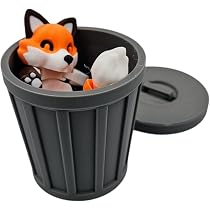 Amazon.com: Articulating Raccoon, Fox, Panda Fidget with Trash Can ...