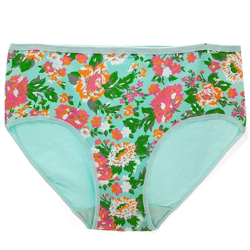 YCandJY 4 Gift Boxes with Cotton Large Size Underwear (XXXL, Flower)