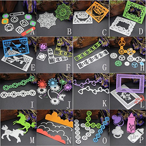 Fabal Metal Cutting Dies Stencils for DIY Scrapbooking Dies Metal Embossing Folder Craft Card Album Decoration (L)