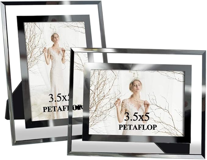 3.5x5 Picture Frames Fits 3.5 by 5 Photos Desktop Standing, Pack of 2
