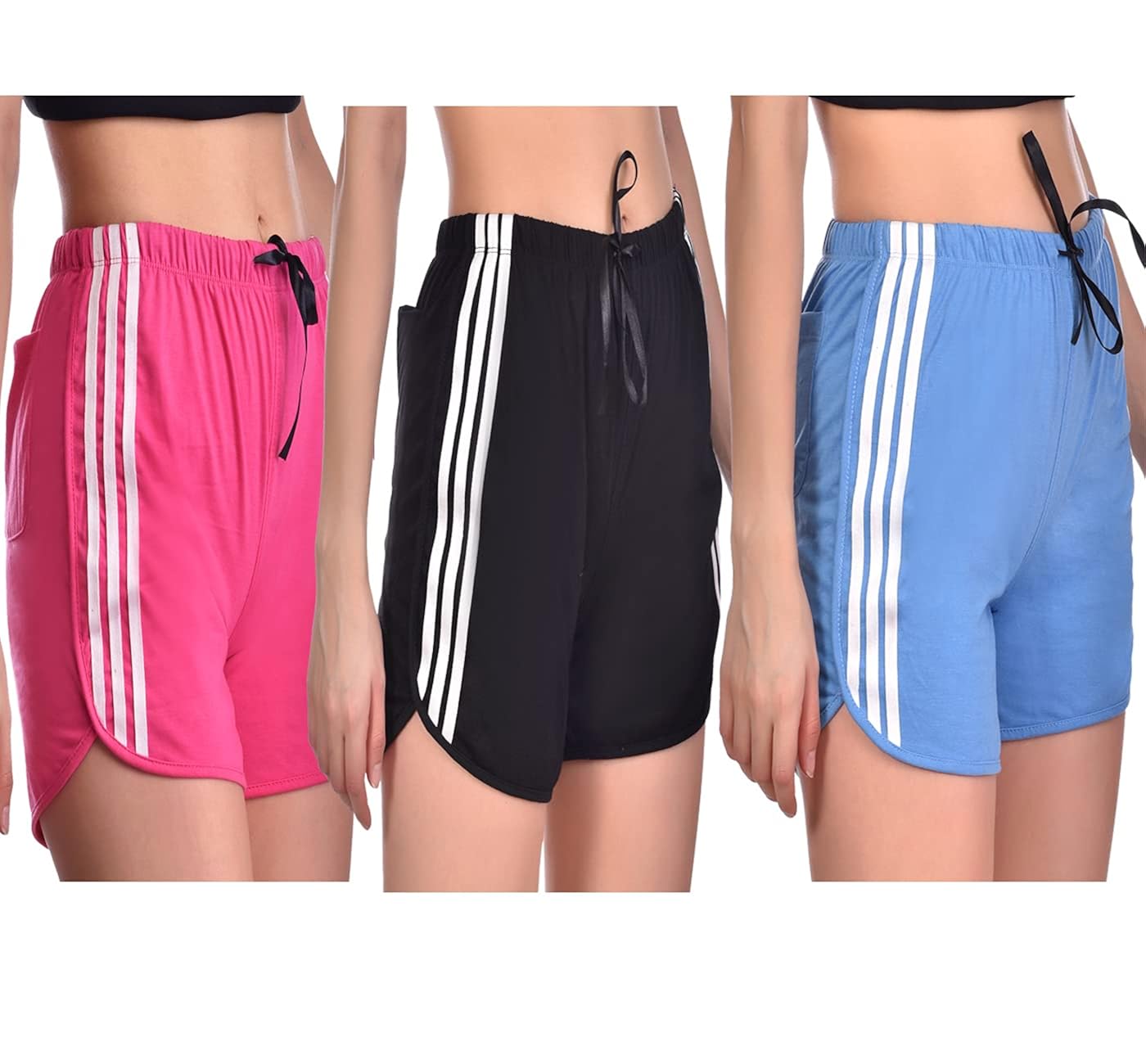 Buy Moyzikh Women's Cotton Shorts ( (Pack of 3) at Amazon.in