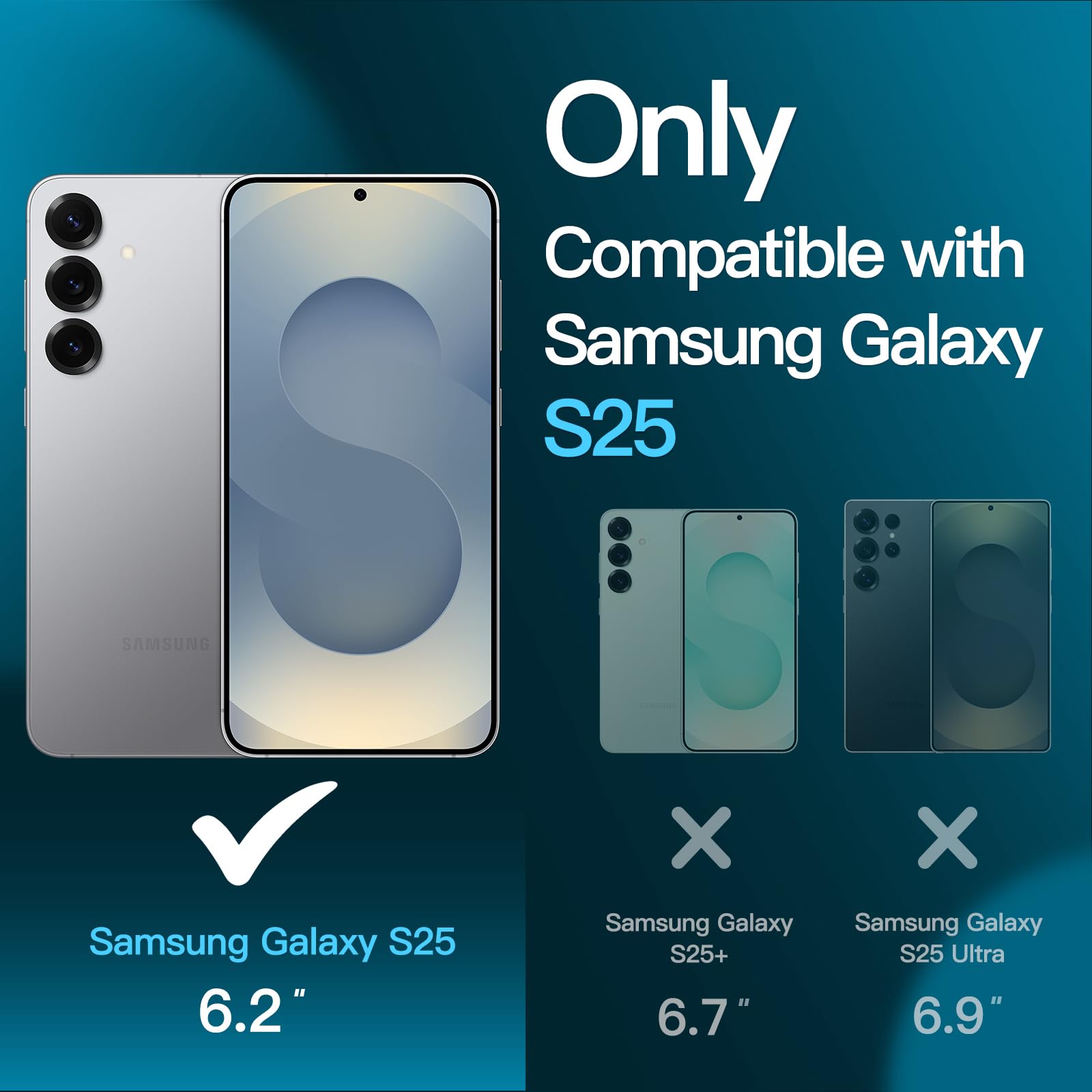 JETech Screen Protector for  Samsung Galaxy S25 / S25+/ S25 Plus / S25 Ultra