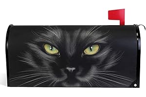 Oarencol Animal Eyes Black Cat Mailbox Covers Magnetic Garden Yard Home Decor Standard Size 21" x 18"