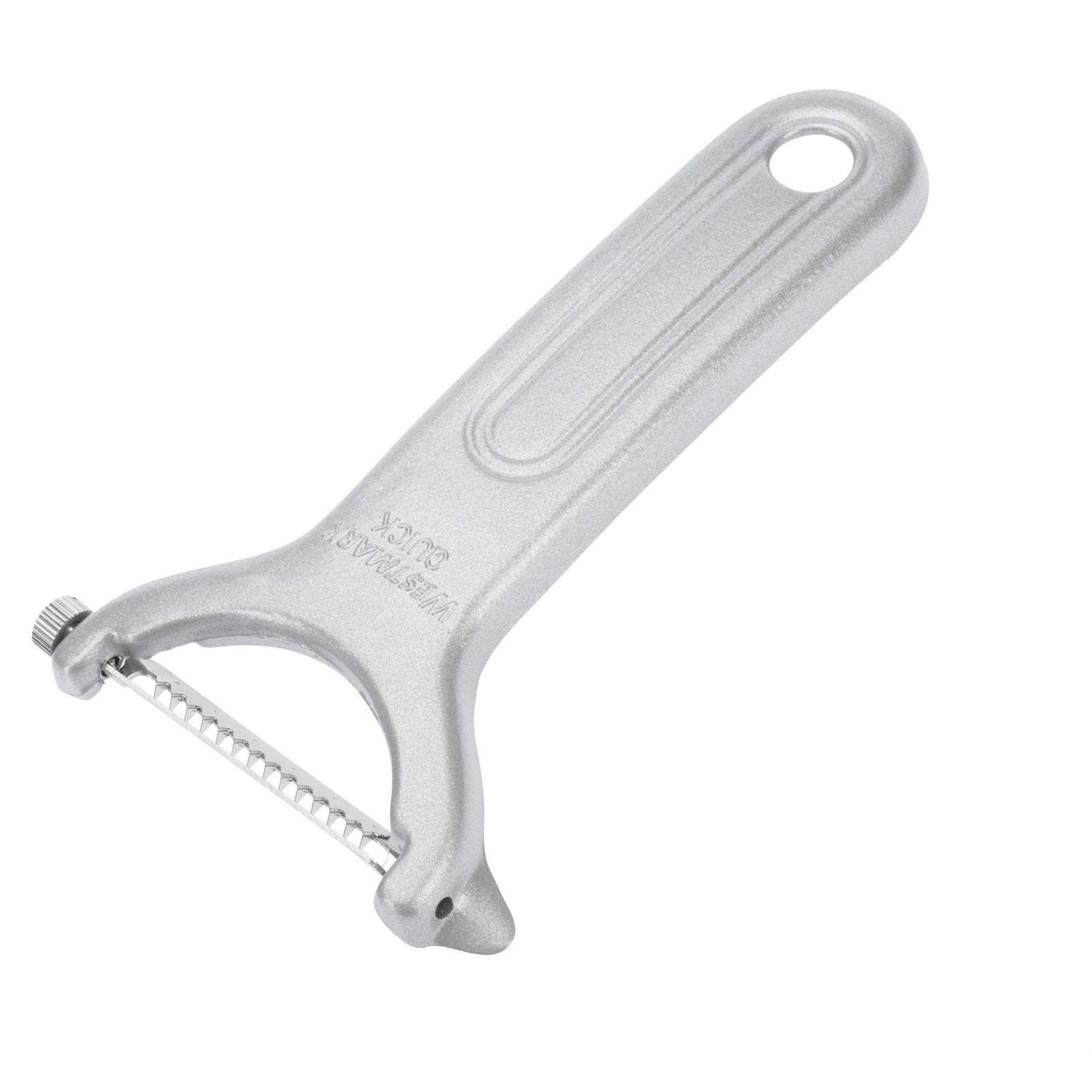 Westmark Julienne Slicer/Vegetable Peeler, Quick-Spezial, Coarse Serrated Stainless Steel Blade, Aluminium, Colour: Grey/Silver, 60962270