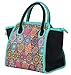 QOGiR Reusable Insulated Neoprene Lunch Bag Tote Purse Boxes-The Unique Design of National Style for Women Girls and Teen Girls (Black Diamond)