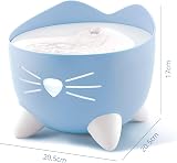 Catit PIXI Cat Drinking Fountain Blue with Triple Action Filter LED Nightlight view 3