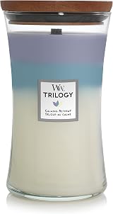 WoodWick Large Hourglass Trilogy Candle | Calming Retreat | 130 Hour Burn view 1