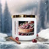 Colonial Candle Holiday Scented Candle, Warm Cranberry Tart, 14 oz - Made in The USA