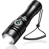 Wurkkos DL02 Scuba Diving Light,3000 Lumens 6500K Dive Light with Rotary Magnetic Switch,IPX8 Waterproof 496M Long Throw 100M Underwater 3 Lighting Modes Submersible Flashlight for Night Diving