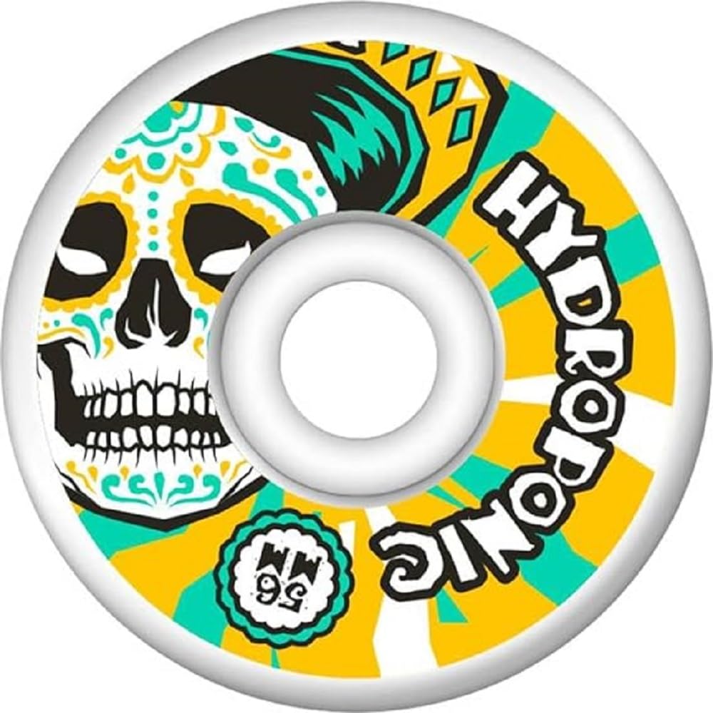 Centrano Unisex - Adult Hydroponic Skateboard Wheels, White/Yellow, 56 mm