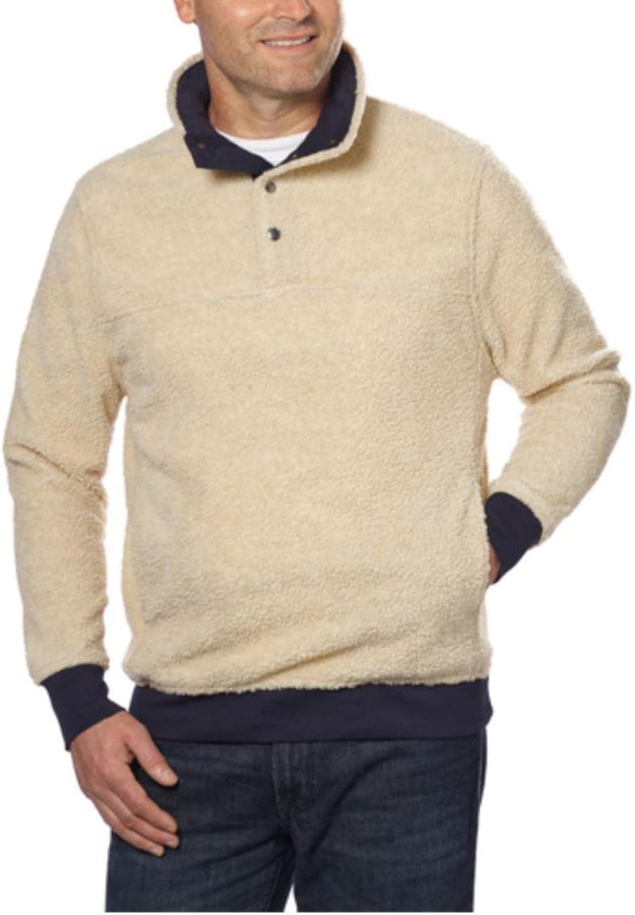 sherpa mock neck pullover