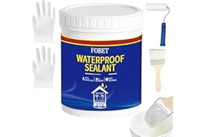 FOBET Waterproof Flex Seal Liquid (500 g,Full Tools,Clear),Invisible Waterproof Agent,Waterproof sealant,Indoor and Outdoor Water-Based Waterproof Coating