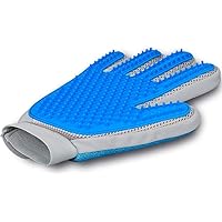Pet Hair Remover Glove - Gentle Pet Grooming Glove Brush - Efficient Deshedding Glove - Massage Mitt with Enhanced Five…