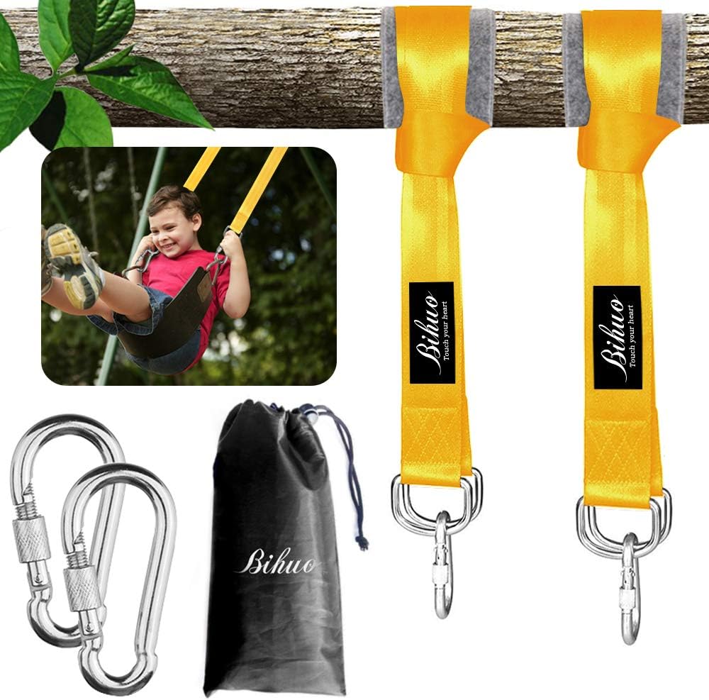Bihuo Tree Swing Hanging Straps Kit Holds 2000 lbs, 5ft Long Straps with 2 Tree