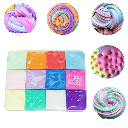  Wenjuan 12 Color Mixing Foam Slime Mud Toys For
