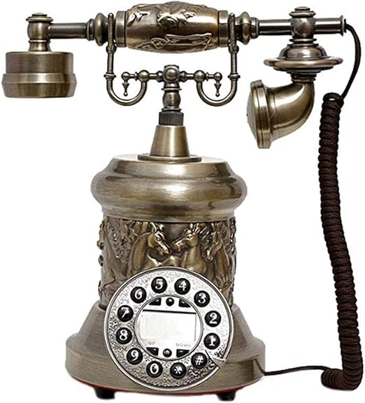 NL Vintage Retro Telephone, Functional Swivel Wheel and Metal Classic