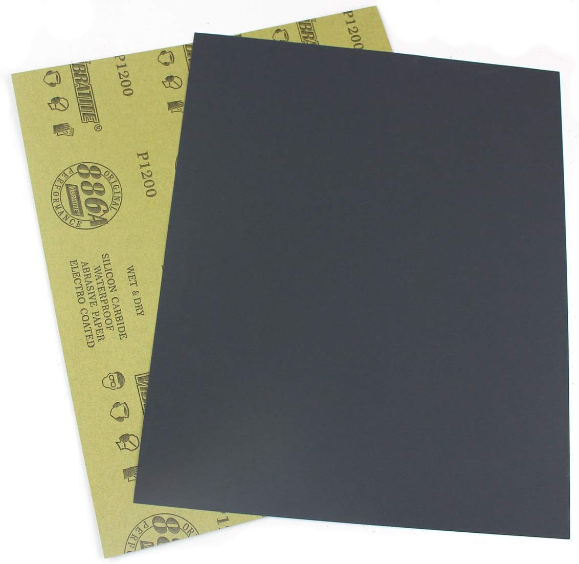 MAXMAN 10Pcs Wet and Dry Sandpaper,9 x 11 Inch Assortment Sandpaper Sheets,1200 Grit for Car,Wood Furniture Finishing Automotive Polishing - Image 3
