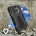 MINITURTLE Compatible with Galaxy Sky Pro | J7 (2017) | Samsung Galaxy J7V Case Flag Case| Samsung Perx Case [Shock Fusion] Shockproof Hybrid Stand Case w/Stand American Flag Skull