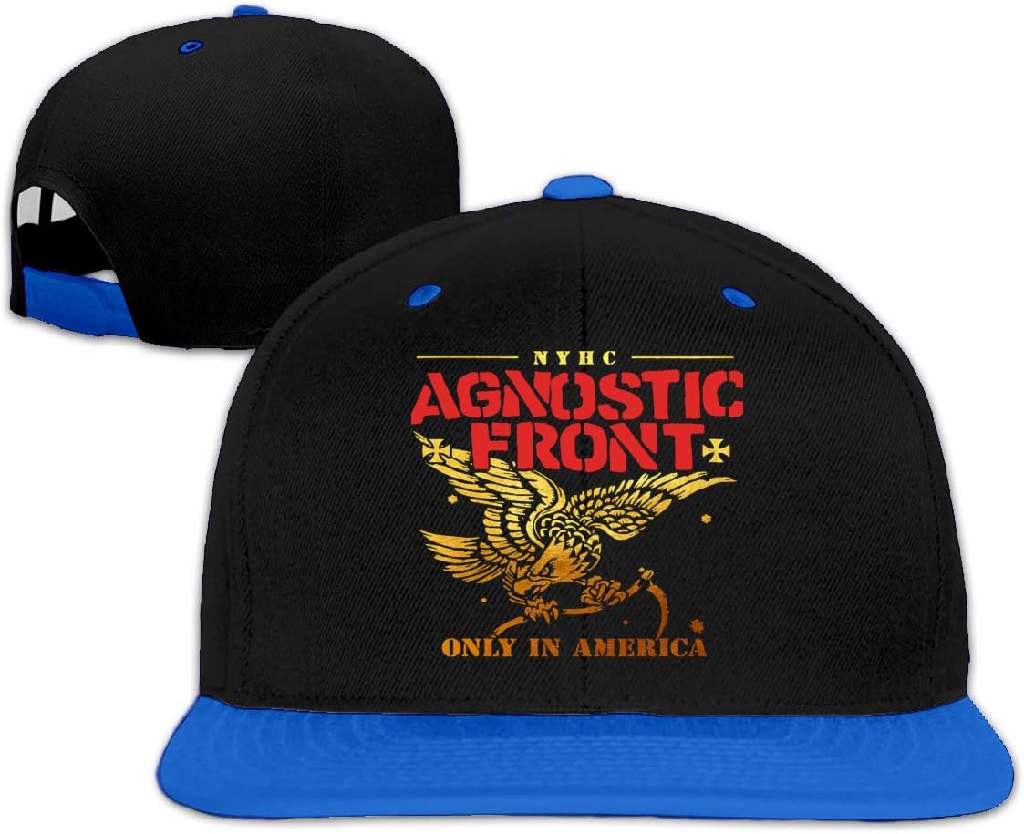 Agnostic Front Hip Hop Cap Adult Solid Cotton Flat Hat Colorful Style Snapback Baseball Cap Red