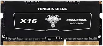 Yongxinsheng 8GB DDR3L / DDR3 1600MHz CL11 SODIMM Laptop Memory PC3L-12800 / PC3-12800 204Pin 1.35V / 1.5V 2Rx8 Dual Rank Non-ECC Unbuffered Notebook PC Computer Memory RAM Module Upgrade (Black)