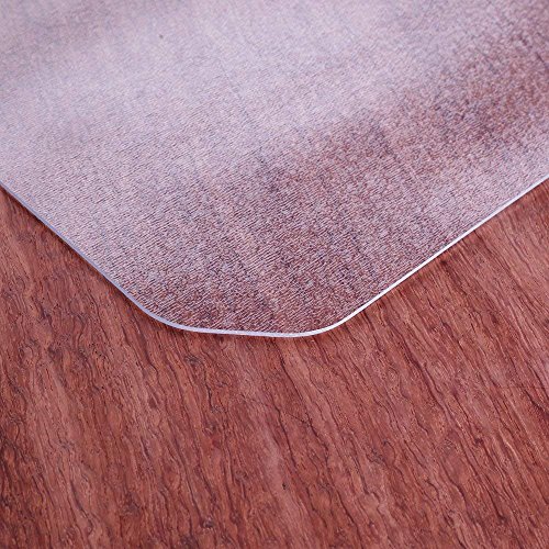 Office Desk Chair Mat for Hard Wood Floor Thick PVC Matte 48" x 36",Transparent Sturdy Chair Mat - Thumbnail 3