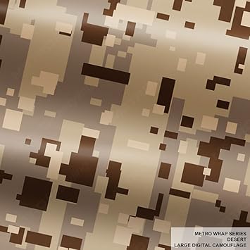 Amazon Com Metro Wrap Series Desert Large Digital Camouflage 1ft X 1ft 1 Sq Ft Camo Vinyl Car Wrap Film Automotive